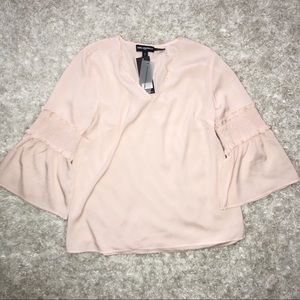 NWT Karl Lagerfeld Flutter Sleeve Blouse